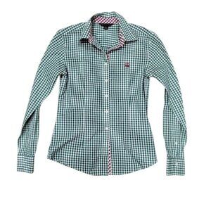 Brooks Brothers 346 Preppy Checkered Button-Down Shirt Boys Green White Size 2